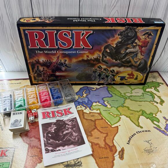 Vintage 1993 RISK Board Game The World Conquest Game Parker Brothers Complete - Picture 1 of 7